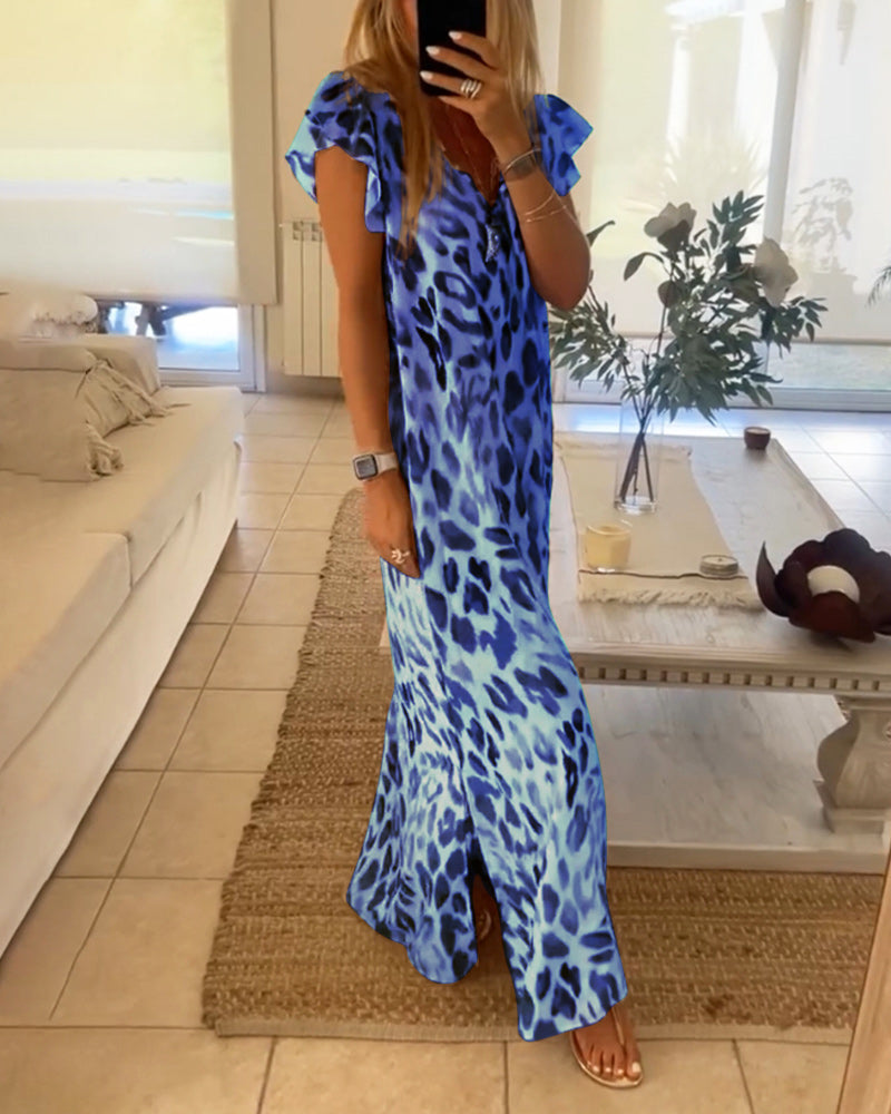 Kurzärmeliges Kleid im Retro-Stil