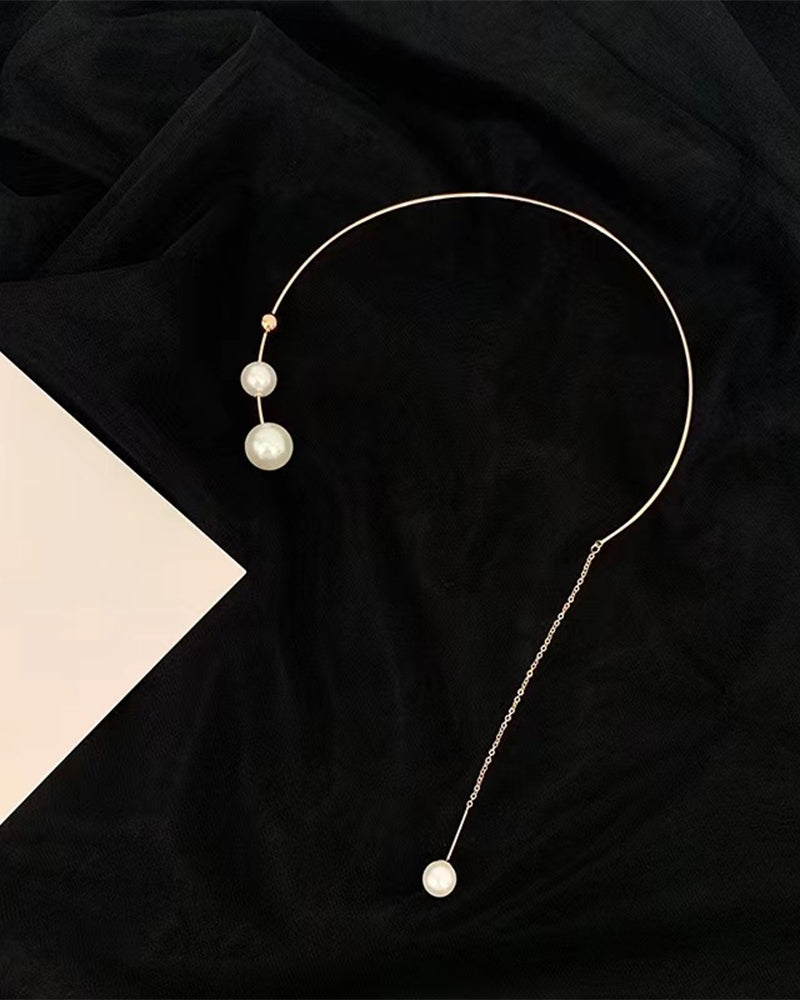 Nina | Clavicule-Kette mit Kunstperle