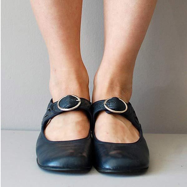 Anika | Vintage runde Zehenschuhe