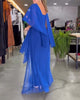 A-line maxi dress with round neckline
