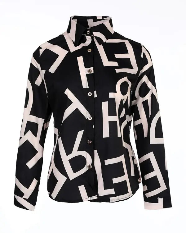 Bluse mit Letterpress-Druck