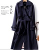 EleganzMantel™ - Stilvoller doppelreihiger Mid-Length Trenchcoat mit Gürtel.