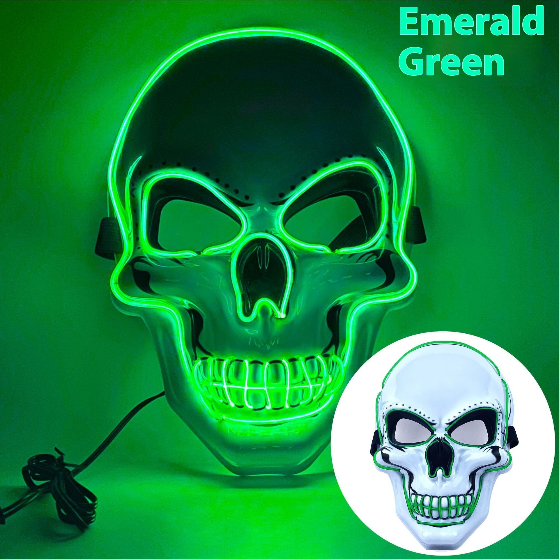 GlowSkull™ - LED-Totenkopfmaske mit Leuchteffekten für ein gruseliges Erlebnis.