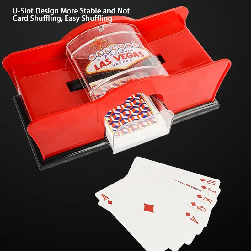 ShuffleMate™ – Handkurbel-Kartenmischmaschine für Poker, Blackjack und mehr