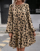 Langes Leopardenkleid