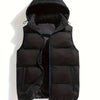 Daan | Warme, gesteppte Herren-Strickjacke mit Stehkragen und Kapuze