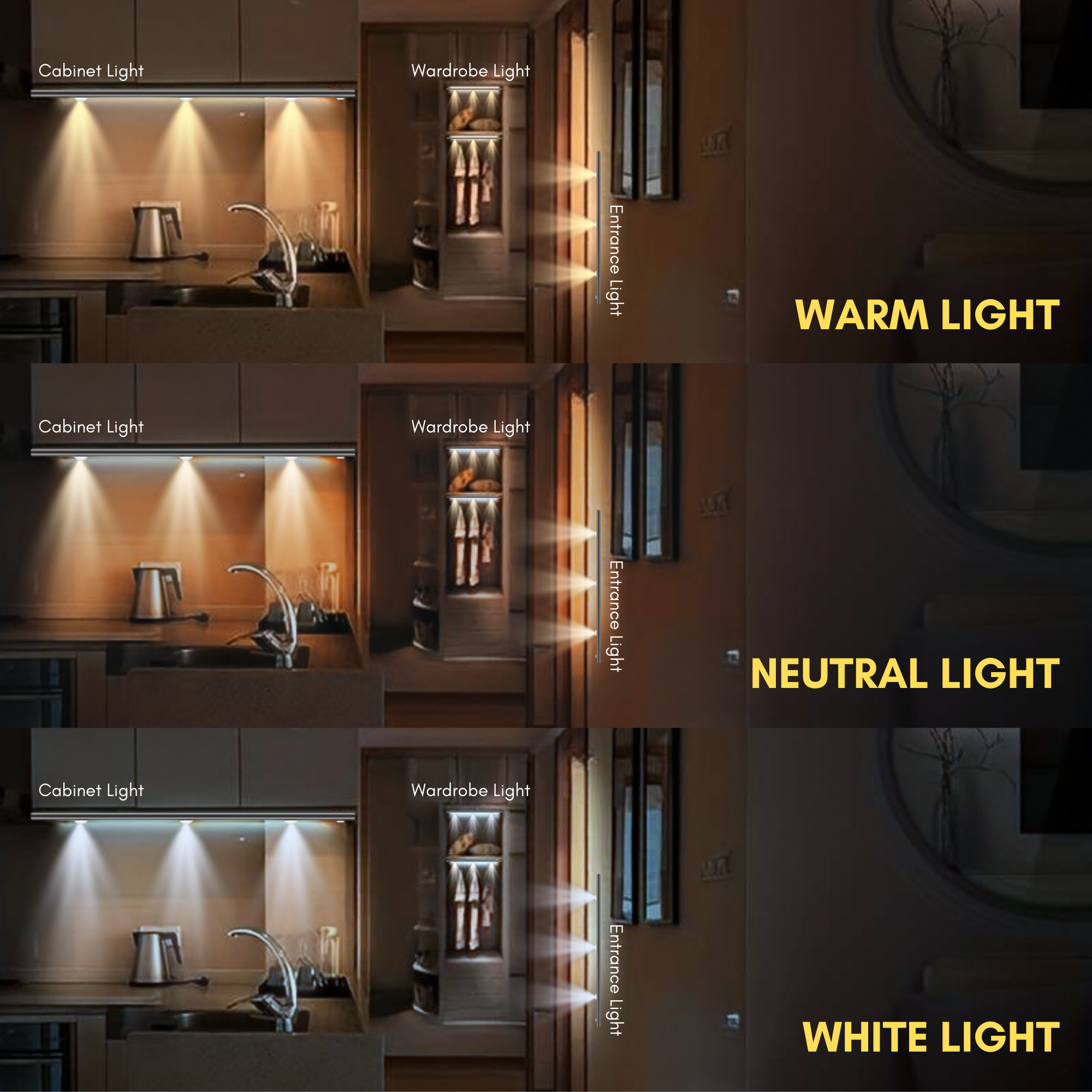 LED-Schrankbeleuchtungsleisten mit Bewegungsmelder