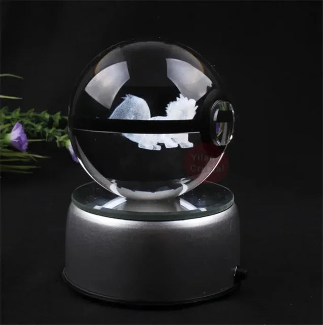 PokéCrystal™ - Der magische Pokéball mit LED-Lichtbasis für Pokémon-Fans!