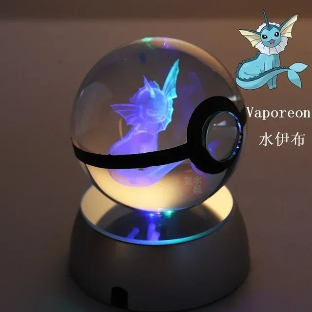 PokéCrystal™ - Der magische Pokéball mit LED-Lichtbasis für Pokémon-Fans!