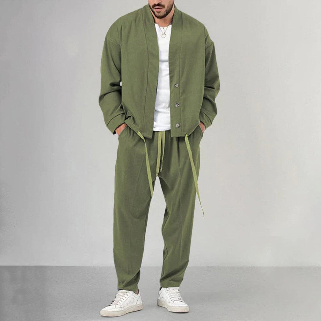 Bastiaan | Set aus Herren-Strickjacke und -Hose