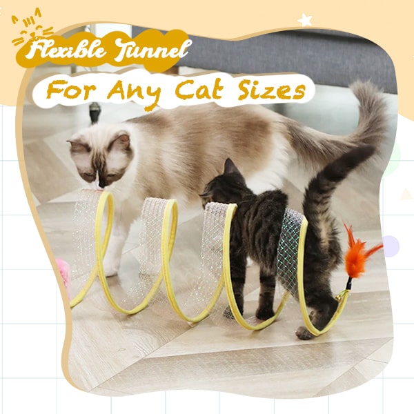 KittyTunnel™ - Der selbstspielende Jagd-Spiraltunnel für Katzen