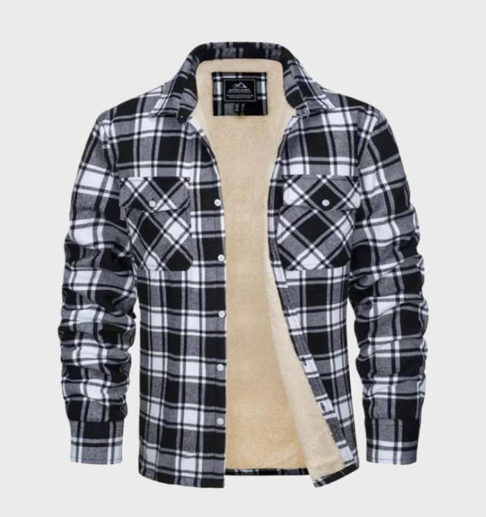 Jasper | Elegante Herren Flanelljacke im Vintage-Stil mit Fleece-Futter