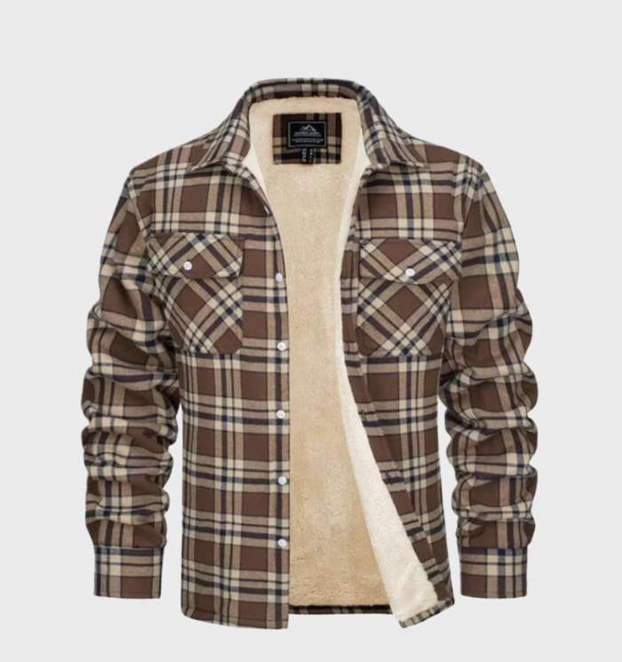 Jasper | Elegante Herren Flanelljacke im Vintage-Stil mit Fleece-Futter