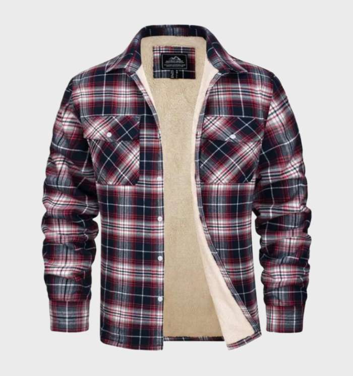 Jasper | Elegante Herren Flanelljacke im Vintage-Stil mit Fleece-Futter