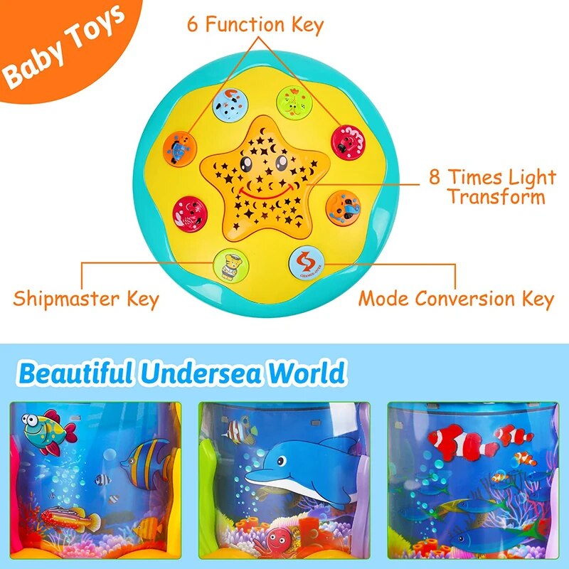 Oceanic™ Musikalischer Ozean-Lichtprojektor für Kleinkinder