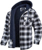 Tommy Jas | Karierte Herren-Strickjacke mit Kapuze und warmem Futter