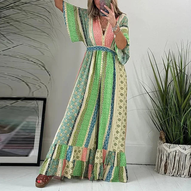 BohoChic™ - Der Bohemian Blumendruck Jumpsuit für Damen