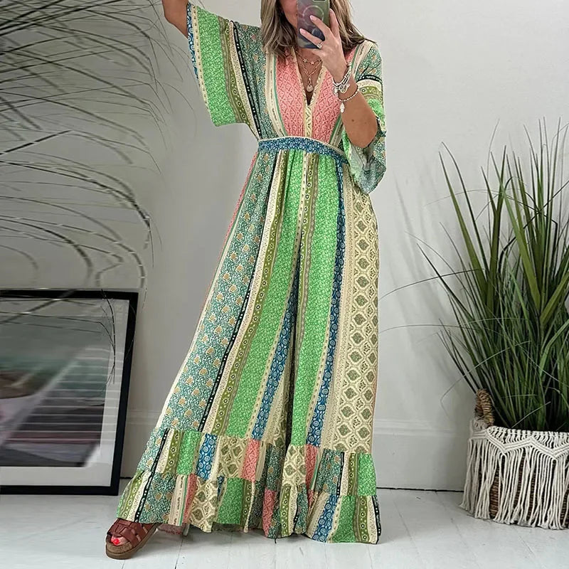 BohoChic™ - Der Bohemian Blumendruck Jumpsuit für Damen