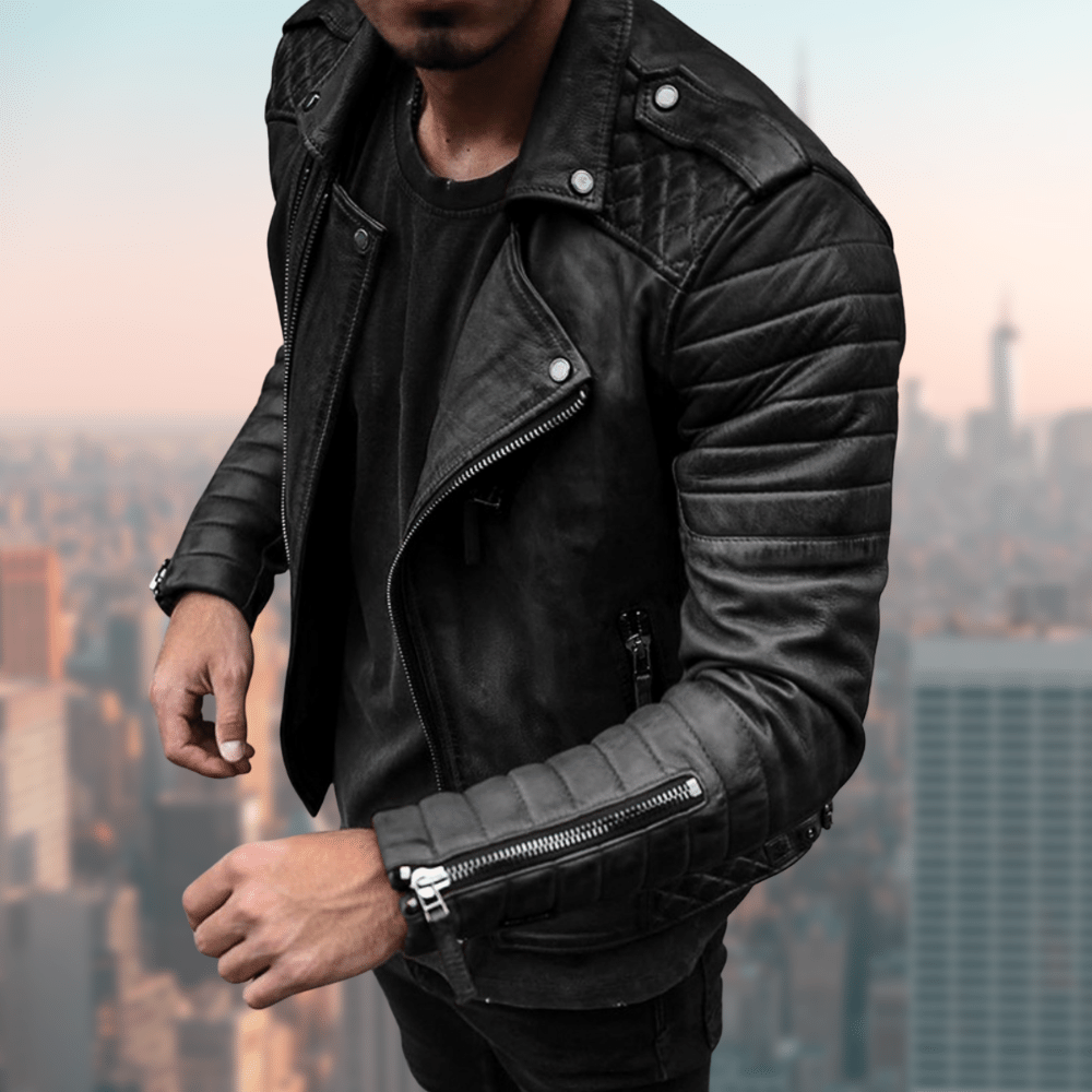 Darrel | Trendige Bikerjacke mit Taschen und Reißverschlüssen