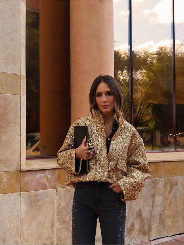 Janine | Jacke mit Goldglitter