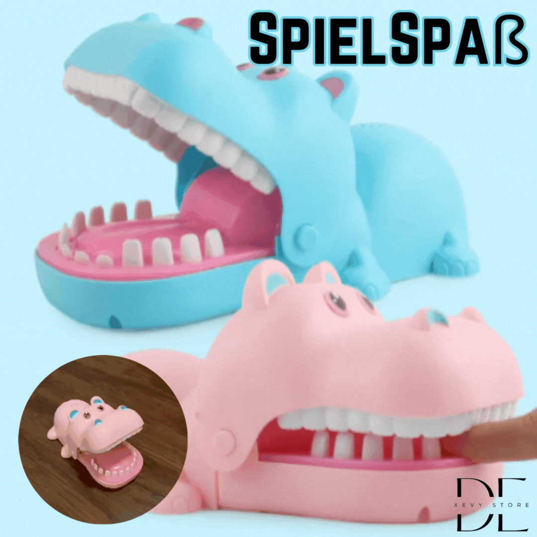 SpielSpaß™ - Der leuchtende und klingende Krokodil- und Nilpferd-Mund-Mund-Herausforderung