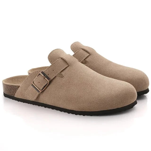Birken | Slipper aus Wildleder mit Schnalle