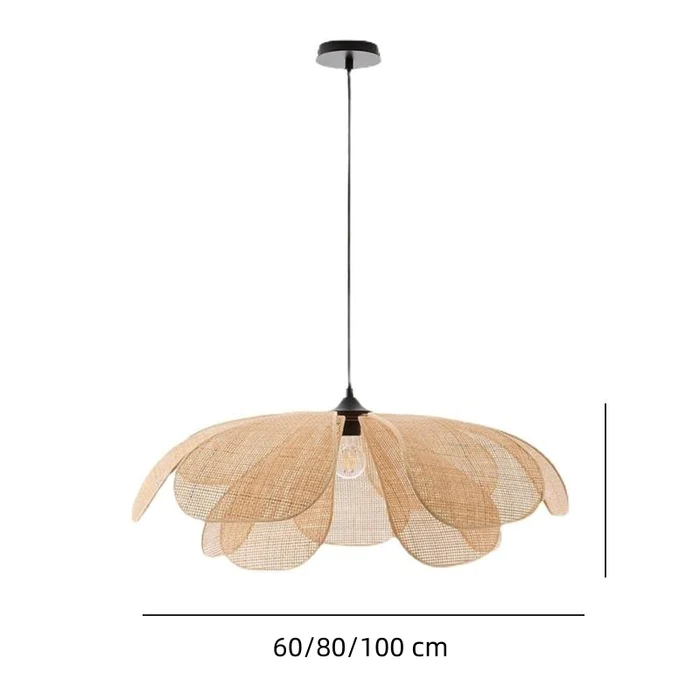 RustikaLeuchter™ - Charmantes Rattan-Design trifft auf rustikale Eleganz.