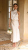 Eleganz™ - Das elegante ärmellose Cocktailkleid mit hohem Halsausschnitt und elastischer Taille für Hochzeitsgäste.