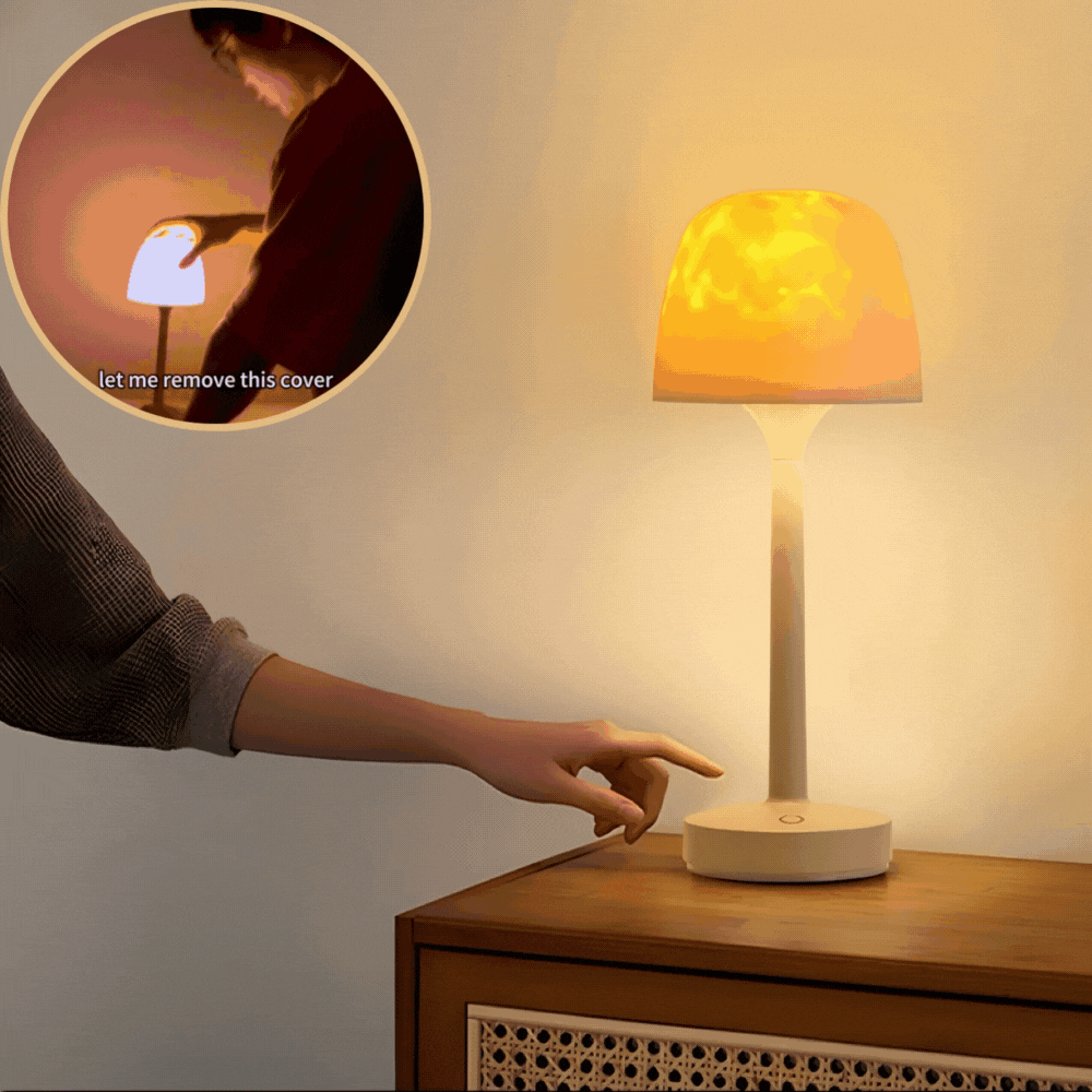 LumiWave™ Dual-Mode Ambient Lampe | sanftes Licht & Wellenprojektion in einem