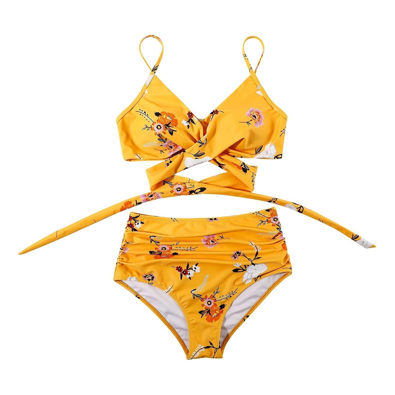 Belle | Hoch taillierter, farbenfroher Damenbikini