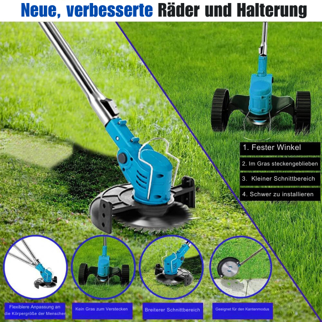 GreenTrimmer™ -  der kabellose elektrische Rasentrimmer für mühelose Rasenpflege