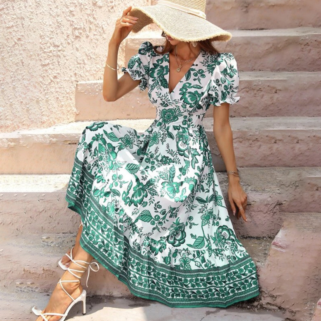 Julia - Stilvolles geblümtes Kleid
