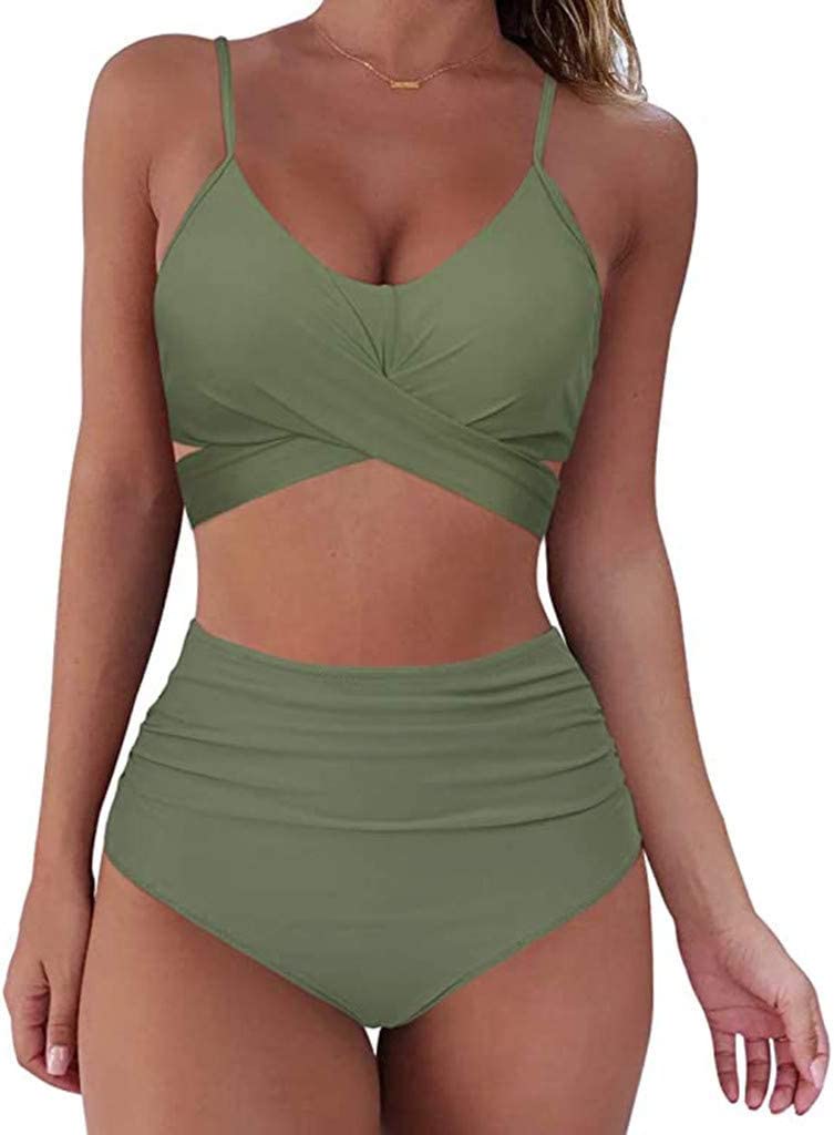 Belle | Hoch taillierter, farbenfroher Damenbikini