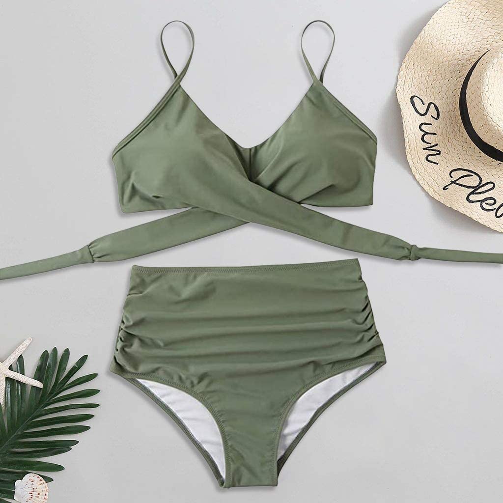 Belle | Hoch taillierter, farbenfroher Damenbikini