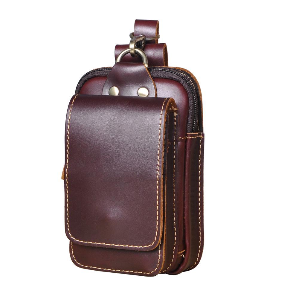 Lars | Gürteltasche aus Leder für Herren mit Magnetverschluss und verstellbarem Hüftgurt