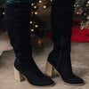 Lotte | Kniestiefel mit hohem Absatz