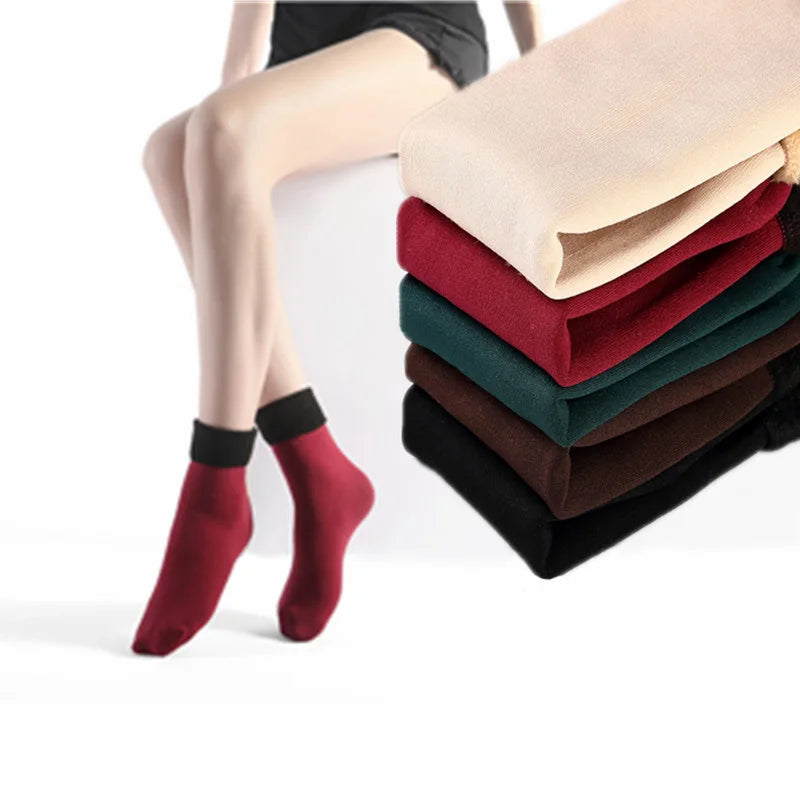 WinterWarm™ - 3 Paar dicke, warme Damen-Wintersocken aus weichem Schneesamt