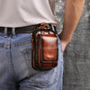Lars | Gürteltasche aus Leder für Herren mit Magnetverschluss und verstellbarem Hüftgurt