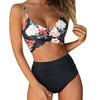 Belle | Hoch taillierter, farbenfroher Damenbikini