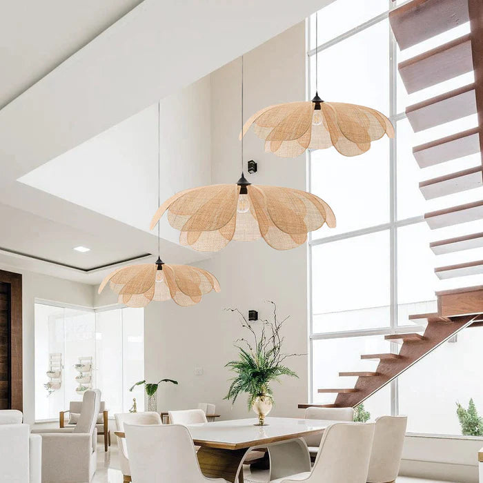 RustikaLeuchter™ - Charmantes Rattan-Design trifft auf rustikale Eleganz.
