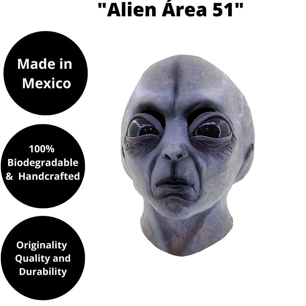 AlienMask™ - Die ultimative Latex-Maske für furchteinflößende Halloween-Cosplay-Auftritte.