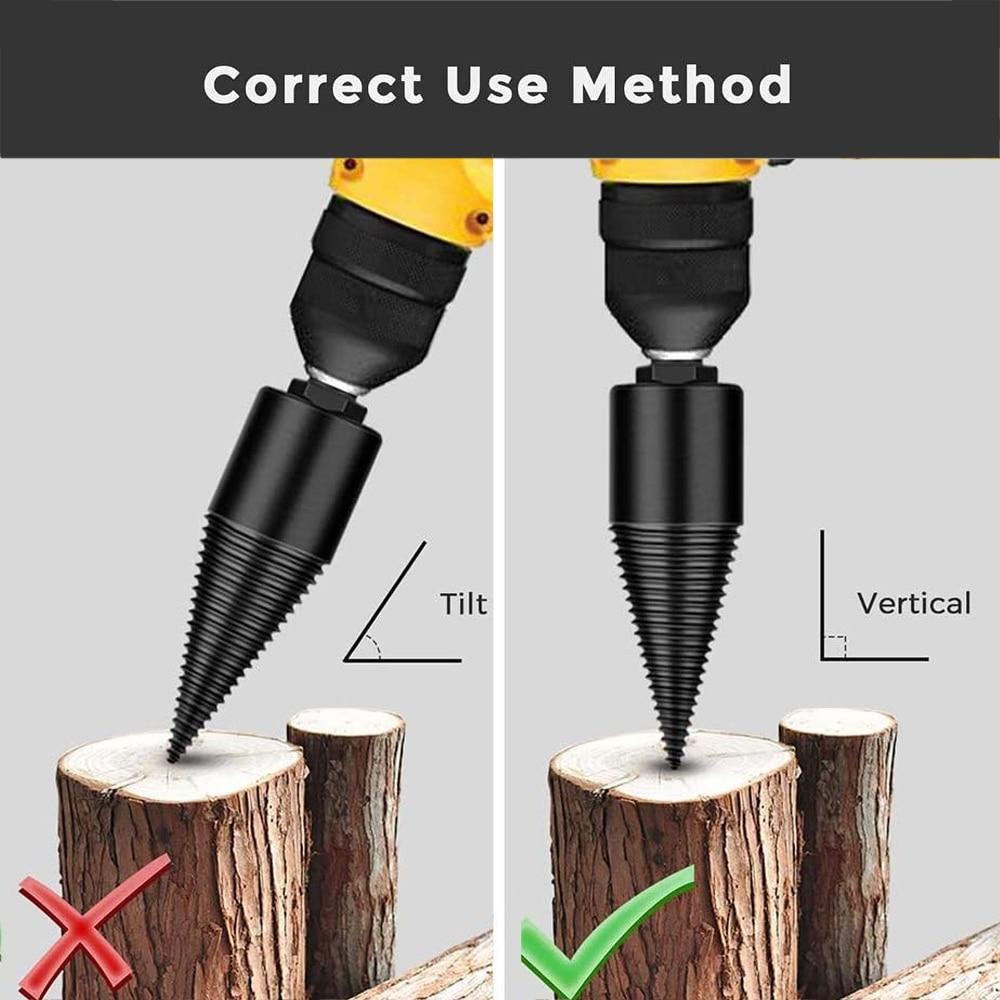 HolzKraft™ - Müheloses Holzspalten für jeden Bohrer!
