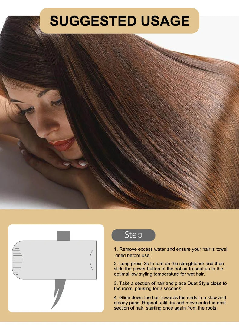 HotStyle™ - Der ultimative 2-in-1 Haarglätter und Lockenstab mit Heißluftfunktion.