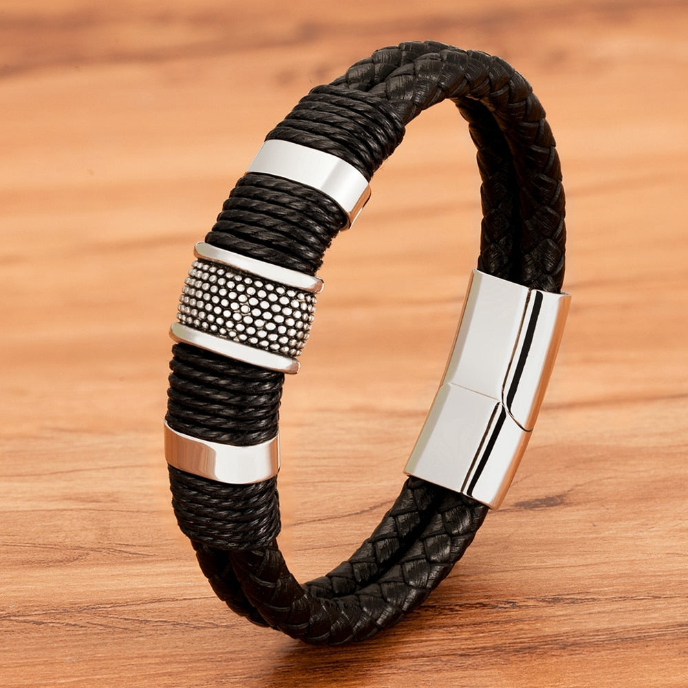 Lina | Gewebtes Lederarmband