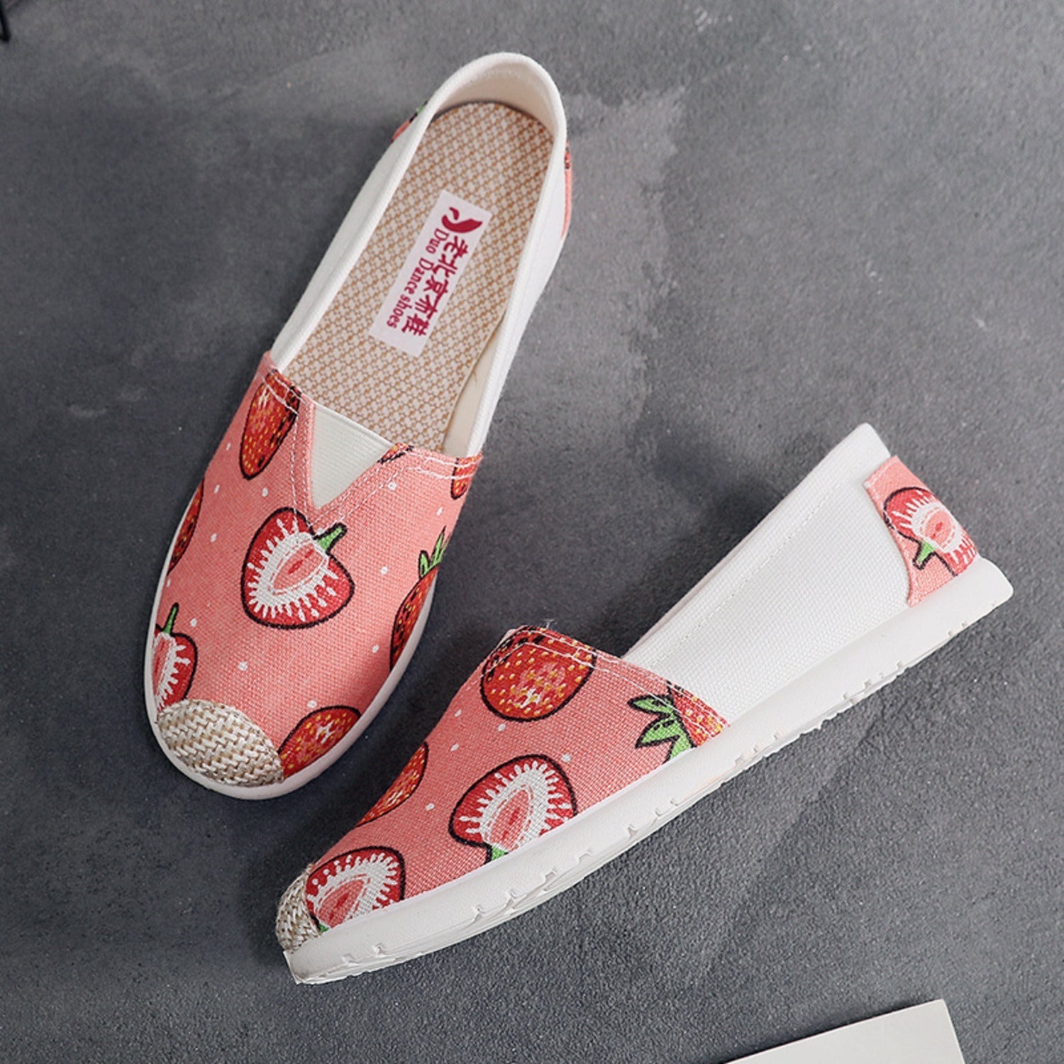 Loïs | Flache Espadrilles aus Canvas mit Bohème-Print