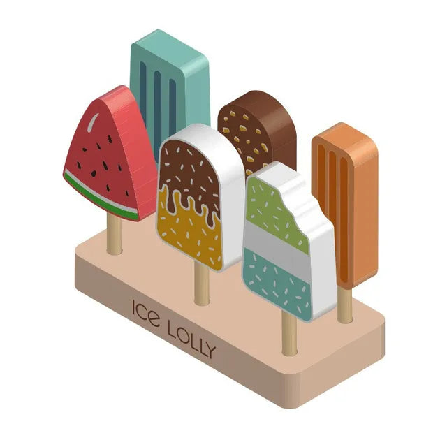 IceDream™ - Die hölzerne Eistheke Spielset für kreatives Spielen.