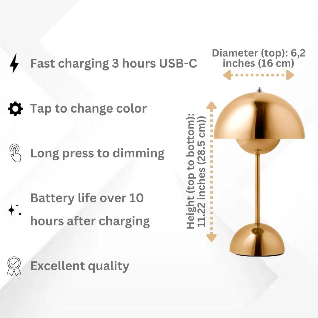 LumiNest™ Kabellose Tischlampe – Gemütliches Pilzlicht für jede Ecke