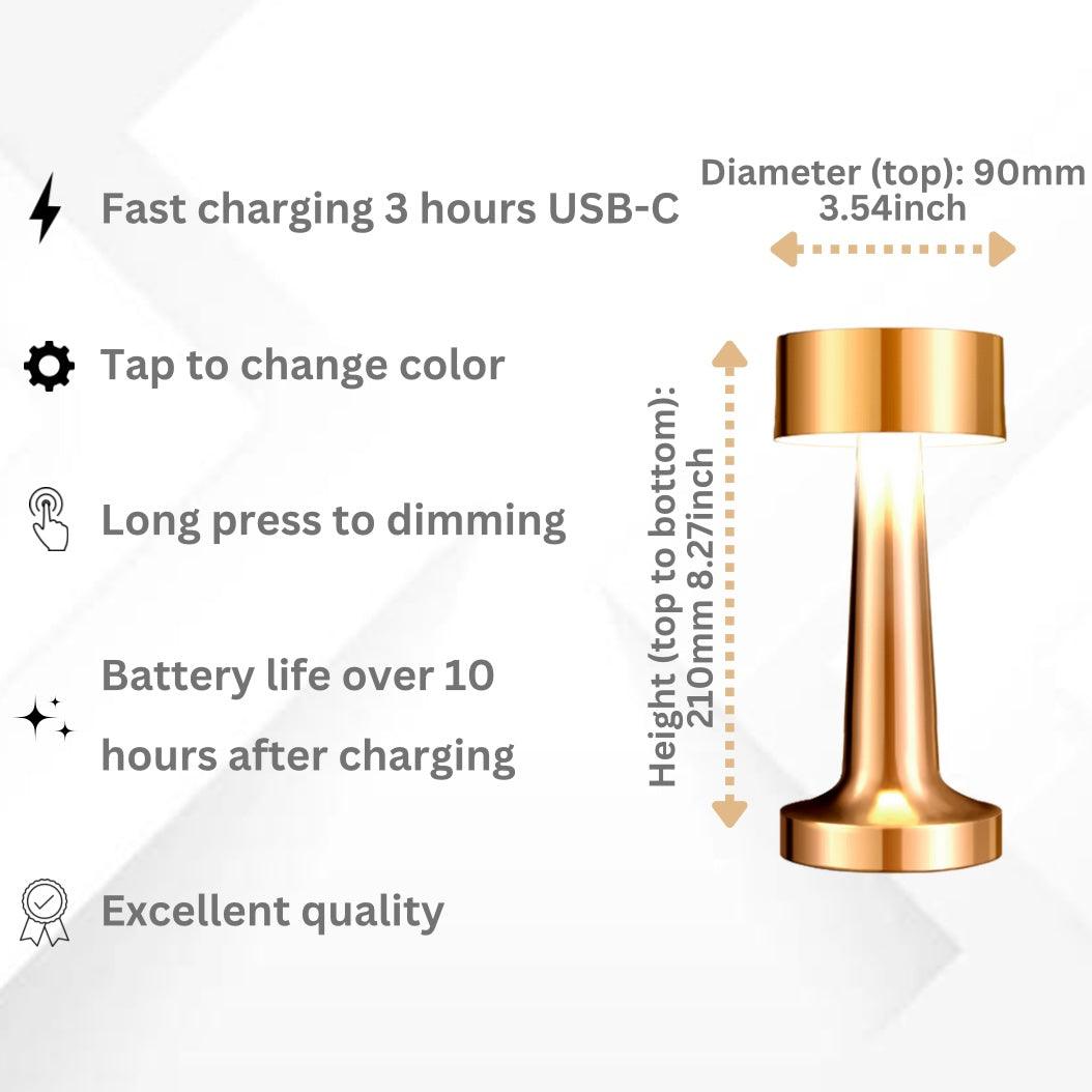 ArcticBeam™ Kabellose Tischlampe – Skandinavische Eleganz für jeden Raum