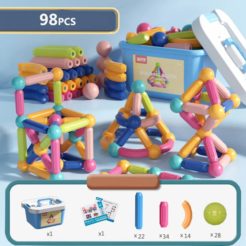 MagnoBlocks™ - Kreativität entfesseln mit bunten magnetischen Bausteinen!