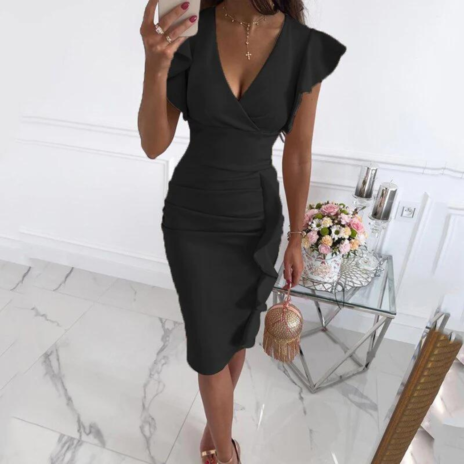 Eline | Zomerse Damen midi-jurk